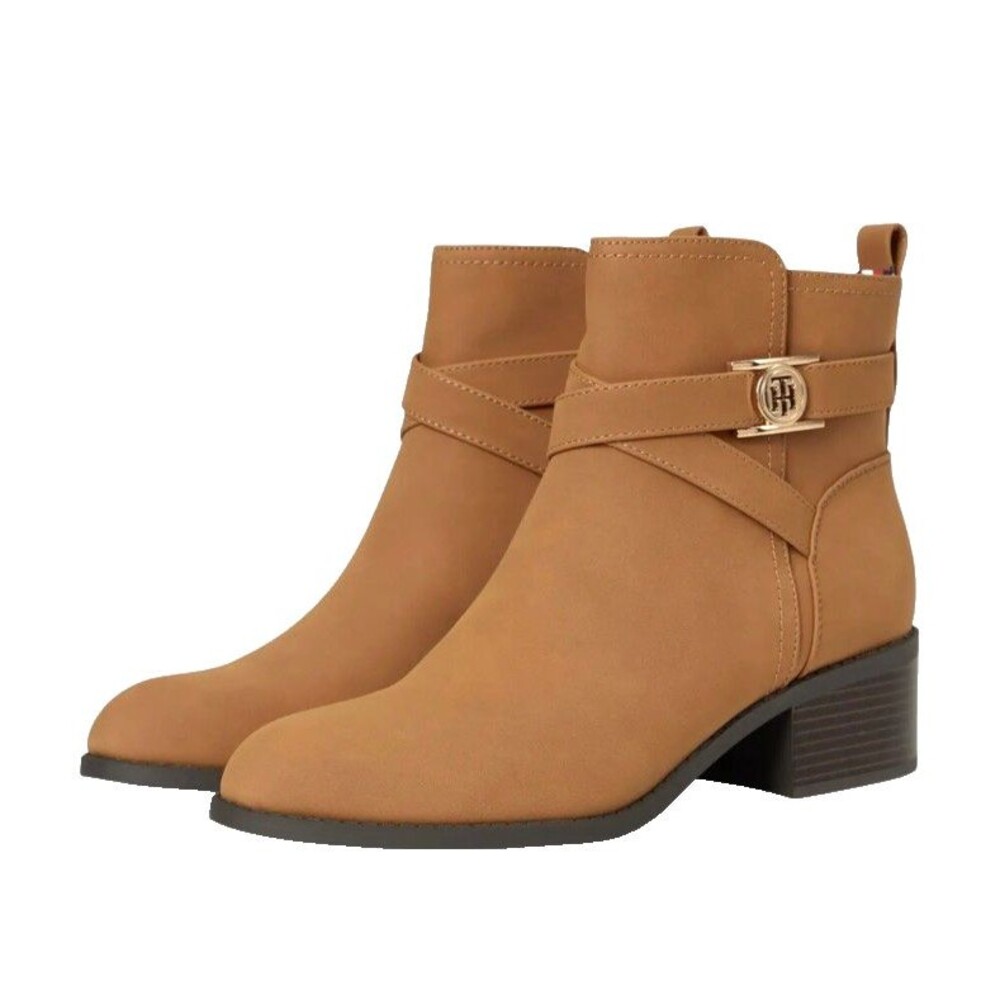 Woman's Ankle Boots Tommy Hilfiger Style Dazni Med Natural Col Size 11 NEW